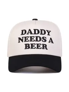 Unisex Daddy Letter Embroidered Baseball Cap, Adjustable Outdoor Sun Protection Hat, Casual Woven Fabric for Spring & Fall Travel