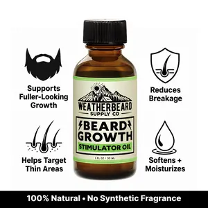 Beard Growth Oil - Supports Fuller-Looking Growth - Strengthens & Softens