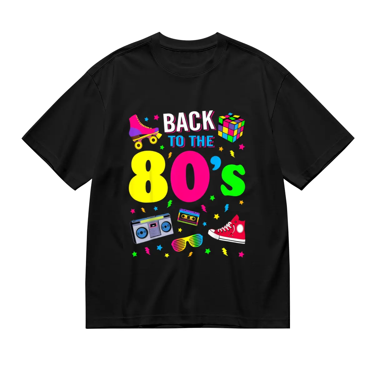 Back To 80's 1980s Vintage Retro Eighties Costume Party Gift T-Shirt men and women can wear, black, white, gifts