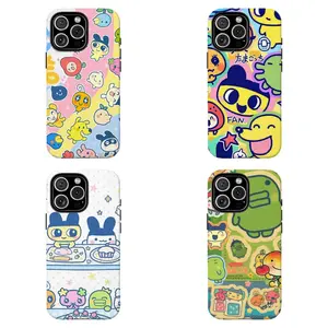 C0lorful Tamagotchi Characters Phone Case | Maximalist Kidcore Style , For iPhone 11 12 13 14 15 16 17 Pro Max For Samsung S26 S25 S24 S23 S22-Gift For Her/Him/Anime lovers