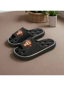 1 pair of new unisex slippers, cute monkey heart design, indoor/outdoor slippers, holiday gift slippers, women's sandals, room slippers, birthday gift slippers, casual slippers, summer EVA slippers