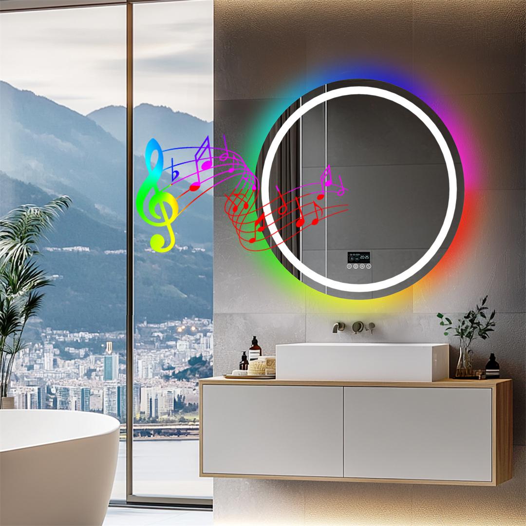 LumiBased LED Round Mirror LED Light with bluetooth