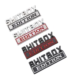 SHITBOX EDITION 3D Car Badge Decal Sticker Decal For Cars Car Decorative Sticker Car Exterior Accessories Compatible With Cars Trucks Motorcycles SUV