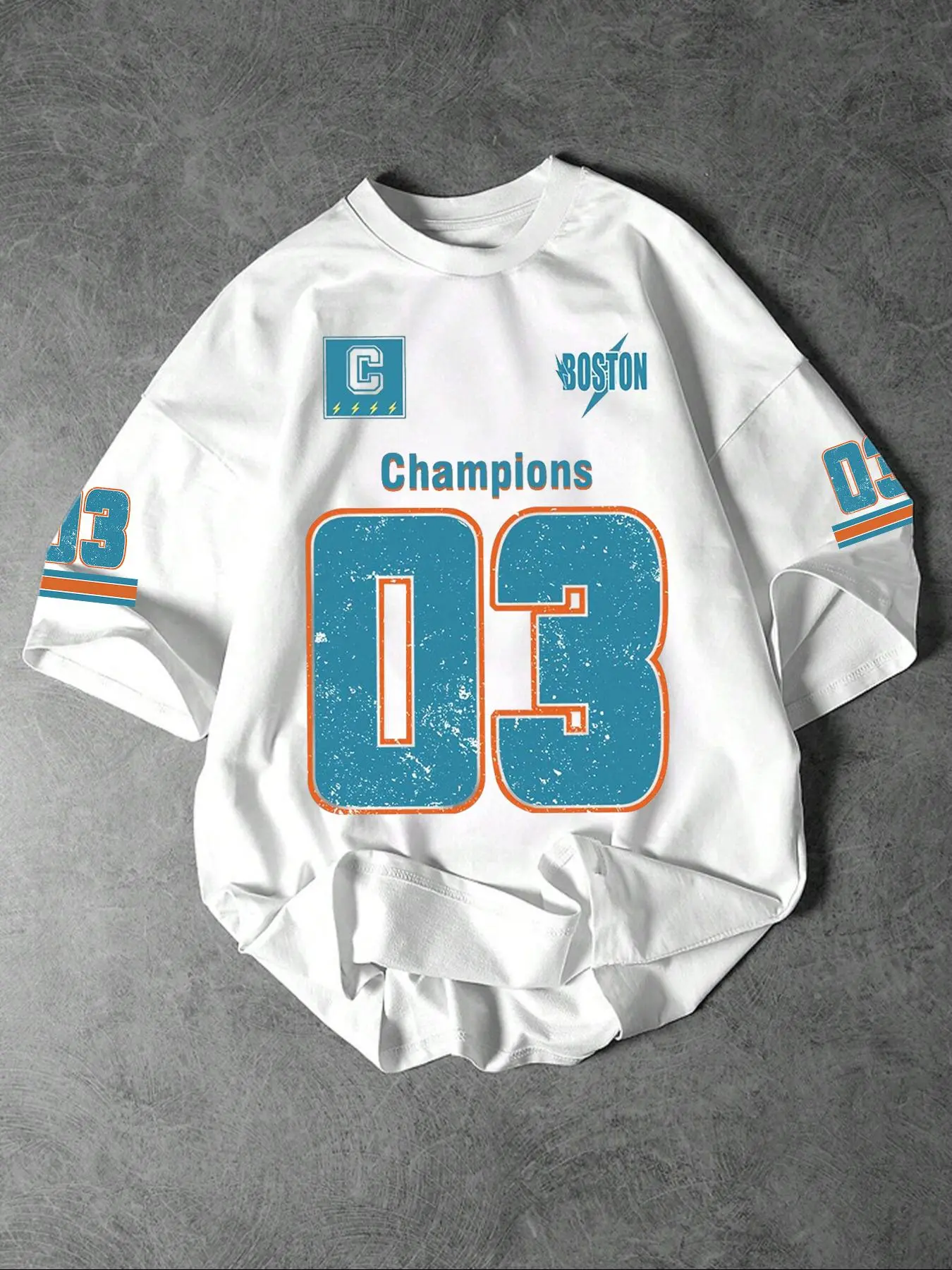 Men's Miami Dolphins Number 3 Jersey Print Short Sleeve Graphic Tee, Casual Comfy T-shirt for Summer, Men's Top for Daily Wear, Athletic Sports Clothing