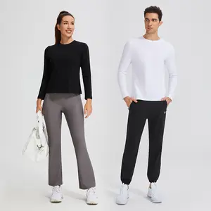 AFZ Unisex 100% Cotton Long Sleeve Tee, Soft Breathable Crew Neck Shirt for Daily Wear