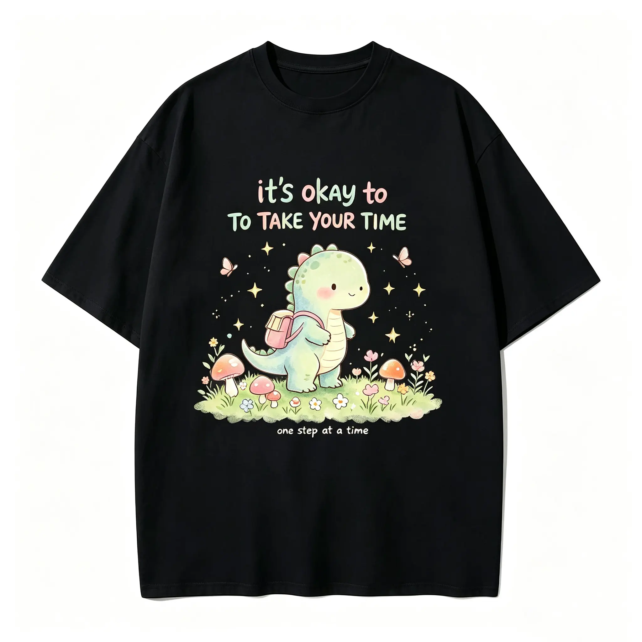 It’s Ok To Be Different Autism Dinosaur Shirt, Autism Awareness Shirt, Cute Dinosaur T-Shirt, Cozy Self Care Aesthetic Top, Slow Down Rest Graphic Tee