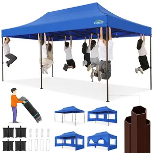 COBIZI 10x20 Heavy Duty Pop up Canopy  with Sidewalls,Outdoor Tent for Backyard Party