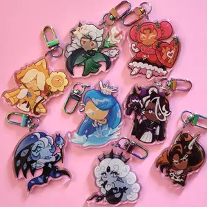 Cookie Run Kingdom Keychain Acrylic Charms - CRK Keychains - Cookie Run Merch - Kawaii Cookie Run Kingdom Art - Gaming Bag Charm Accessory, Cute, Durable, And Perfect For Bags, Keys, Or Gifts