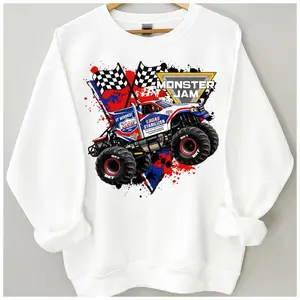 Vintage Lucas Stabilizer Monster Jam Sweatshirt, Retro Monster Truck Racing Sweater, Monster Jam 2026 Fan Gear, Motorsports Aesthetic Graphic Tee, Gift For Unisex, Trendy	