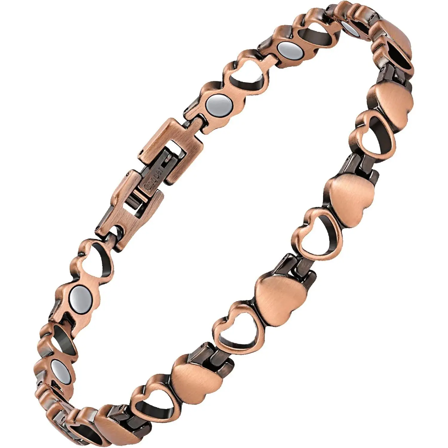 Jecanori Magnetic Copper Anklets for Women Copper Ankle Bracelet for Women 99.99% Pure Copper with Magnets for Feet & Ankles (X Shape)
