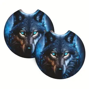 Car Coasters, Cartoon Cat Pattern Waterproof Car Cup Mat, Cute Car Accessories, Car Interior Decoration Accessories, Car Interior Decorative