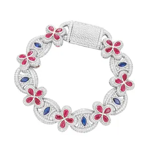 【#B395】Evil Eye Bracelet UCCIYO Sparkling  S925 Sterling Silver Synthetic Moissanite Chain Bracelet