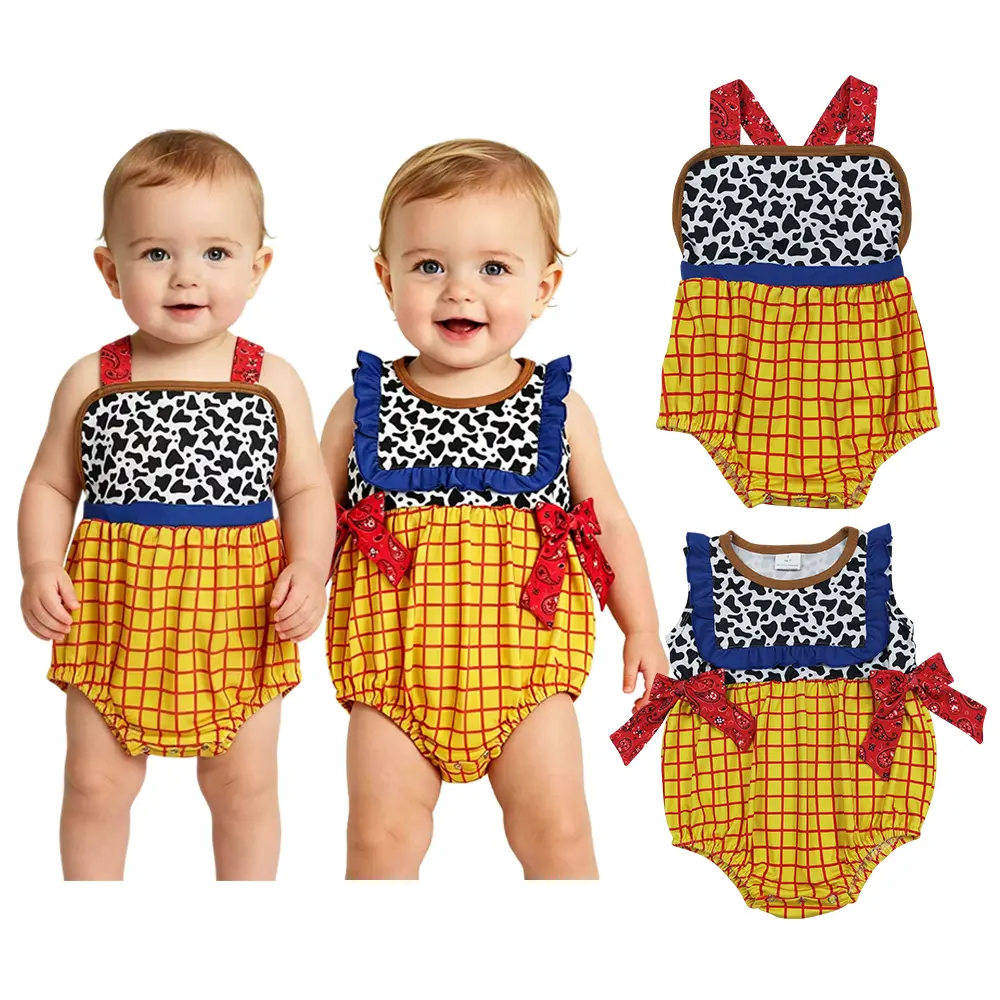 Toddler Girl Cartoon Bubble Romper – Breathable Summer Baby Clothes Farm Clothes, Infant Toddler Clothes, Toddler Jumpsuit