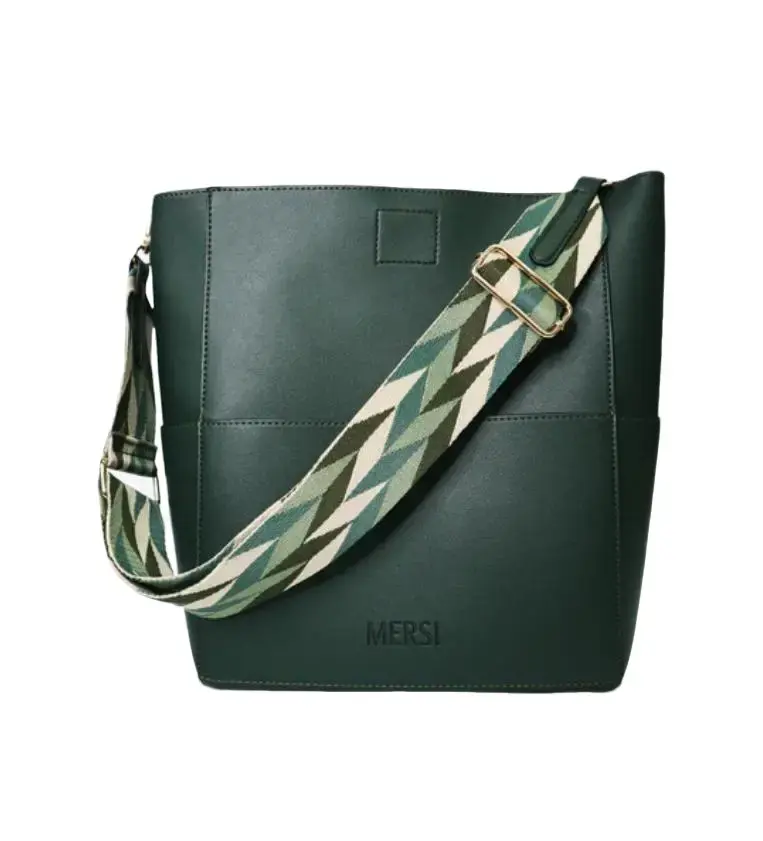 MERSI Demi Bucket | Vegan Leather Tote Bag with Two Crossbody Straps Included