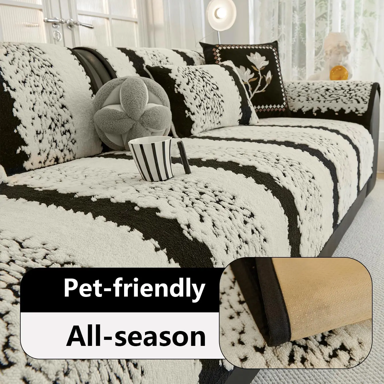 Luxury Anti-Slip Washable Sofa Cover with Pet-Friendly Design, and Reusable for 1-4 Seat Sofas, Includes Backrest and Armrest Covers, Sofa Slipcover, Sofa Couch Covers