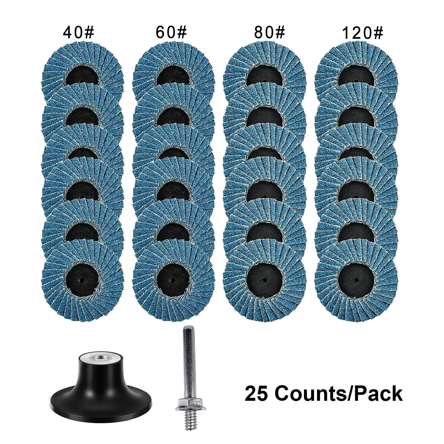 2 Inch Sanding Disc with Disc Pad Holder for Summer Gift, Roll-lock Flap Sanding Disc for Rust Removal From Polished Burr Surfaces, Power Impact Tools