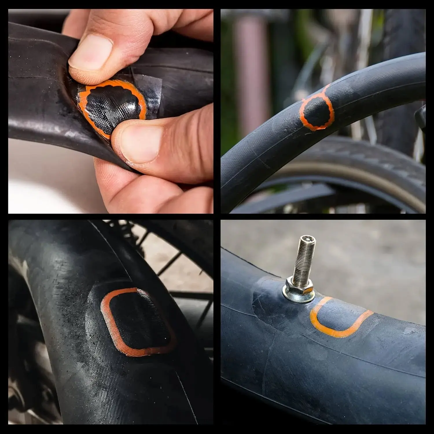 Bike Tire Repair Kit - Bycicle Inner Tube Puncture Patch Kits with ...
