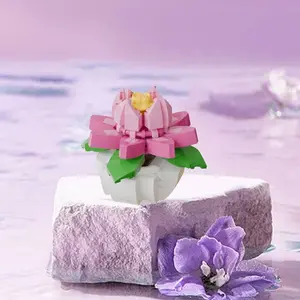 100pcs Mini Rose & Succulent Plant Building Blocks Set, DIY Educational STEM Toy for Kids 6+, Creative Flower Bouquet Potted Ornament, Perfect Birthday Christmas,Valentine's Day, birthday and Black Friday,Mother day,Memorial Day Gift