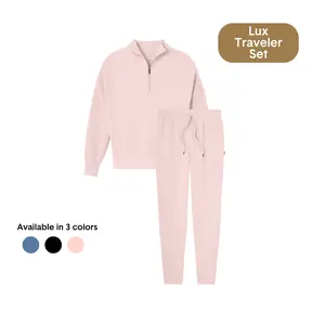 Tommy John Women’s Luxe Traveler Knit Quarter Zip, Joggers, & Set, Lightweight 4-Way Stretch, Travel-Ready Comfort