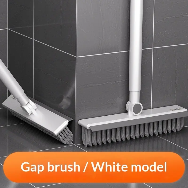 “3-in-1 Floor Brush Gap Cleaner - Bathroom Tile Grout Scrubber Long Handle”