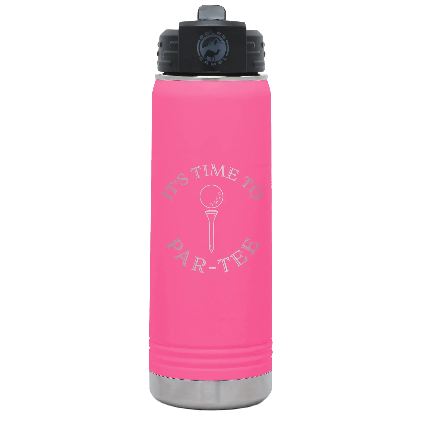 Personalized Its time to Partee 20 oz Water Bottle - Pink