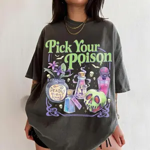 Pick Your Poison Vintage Comfort Colors Shirt, Princess Halloween TShirt, Kuzco Poison Apple Tee, Spooky Season, Villain Cartoon