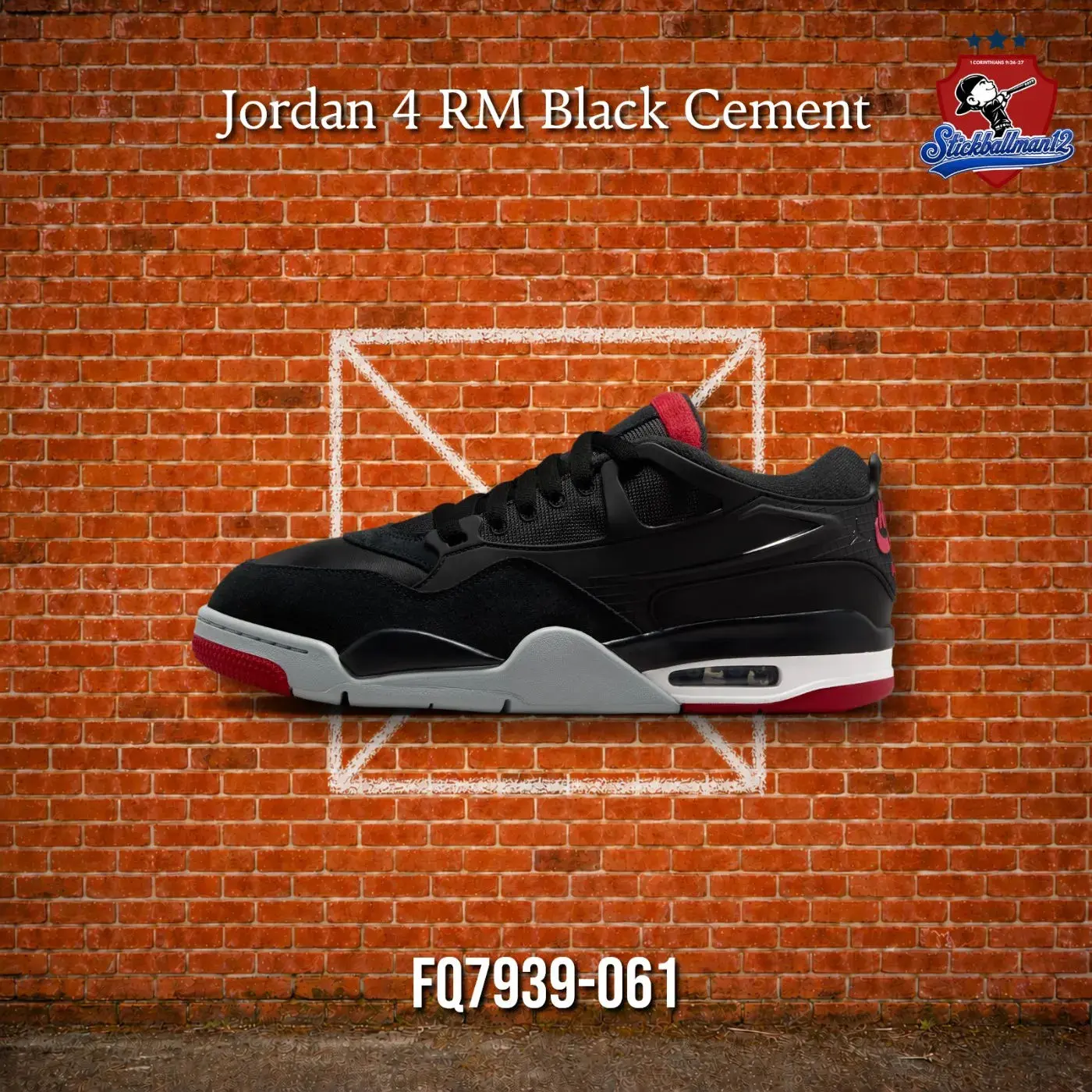 Jordan 4 RM Black Cement
