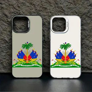 Creative Design Of The Haiti Flag Luxury Retro Style Casing For iPhone 17 16 15 14 13 12 11 PRO PLUS MAX Samsung S25 S24 S23 S22  S21 FE Plus Ultra 5G Hard PET PC Anti-Drop Protective Camera Protection Tough Phone Cases Shell  L1725