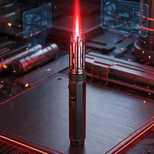 Adjustable Jet Torch Lighter (Shipped Empty - No Fuel ) 360° Inverted Windproof Refillable Butane Lighter with Reinforced Metal Head Heavy Duty Valentine's Day Father's Day Thanksgiving Christmas Gift for Men High Temperature Turbine Spray
