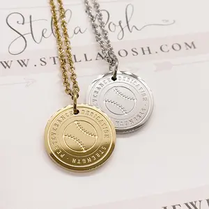 Baseball Necklace / Softball Necklace - Hypoallergenic and Tarnish-Resistant