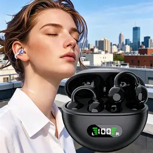 ANKRIYULClip  Ear Hook Wireless Earbuds Black/Purple/Skin Three Colors Open Ear Earphone For Hiking Fitness Cycling