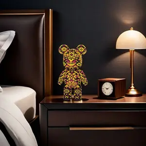 7220pcs Mandala Bear Lucky Mini Bear 3D Puzzle Building Blocks Creative Decoration Room Decor Birthday Halloween Valentine Christmas Gift