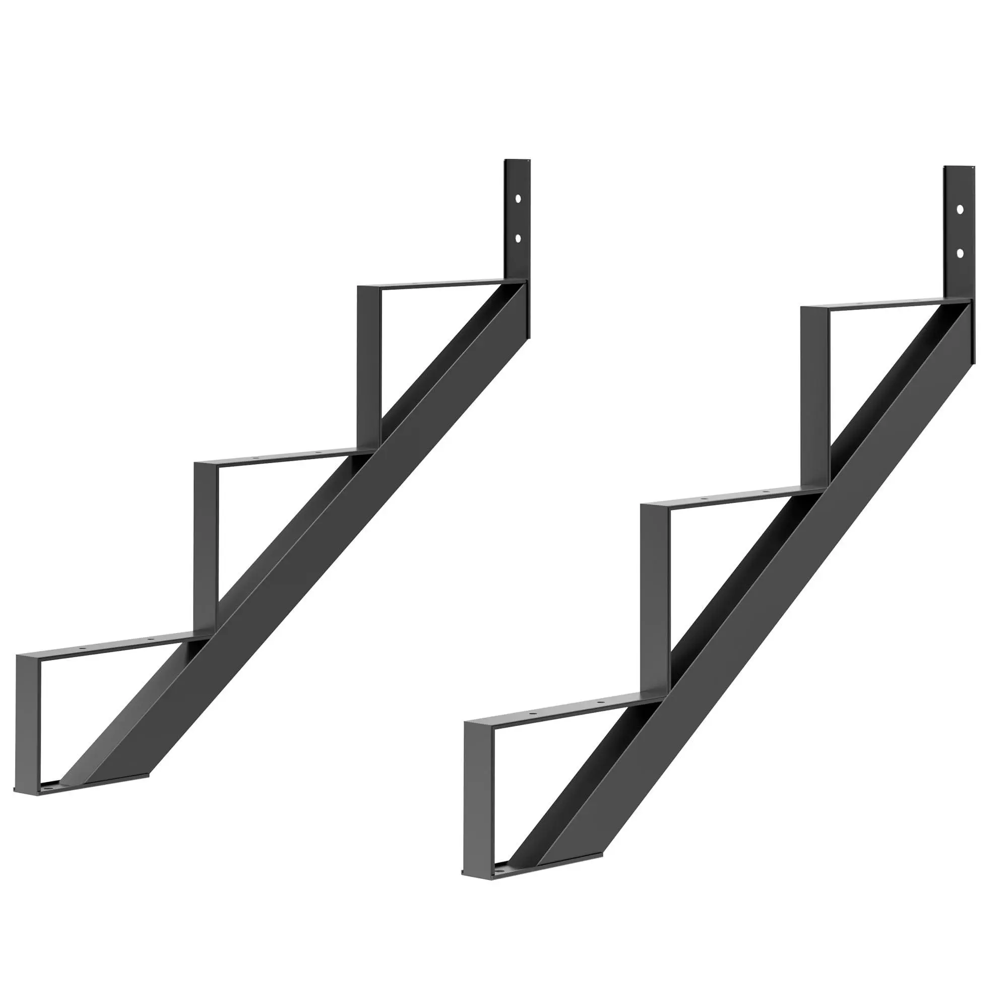 2 Pack Steel Stair Riser,3 Step Stair Stringer for Deck Height 28 in,Metal Stair Step Riser for Outdoor Steps and Outdoor Stairs