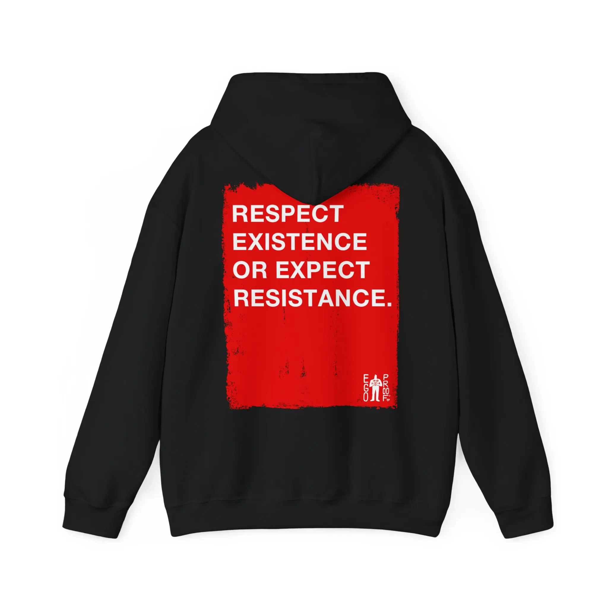 Respect Existence or Expect Resistance Hoodie, Progressive Back Print Graphic Hoodie