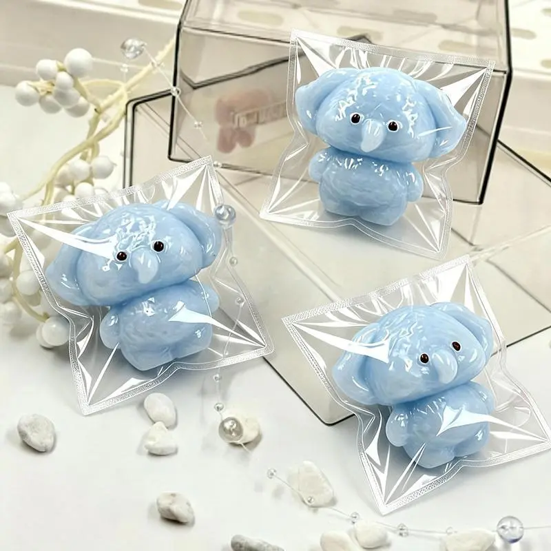(HefengCL Brand Toys) Cute Blue Elephant Slow Rising Squishy Toy, Soft Relax Gift for Birthday Parties, Holiday Gifts and Party Favors.