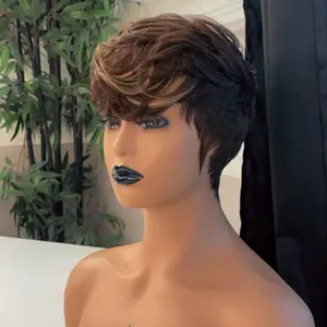 100% human hair short quick weave wig