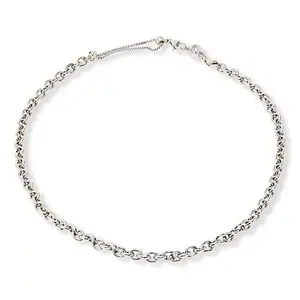 Bellezza Bronze Oval Rolo Chain Adjustable Sliding Necklace