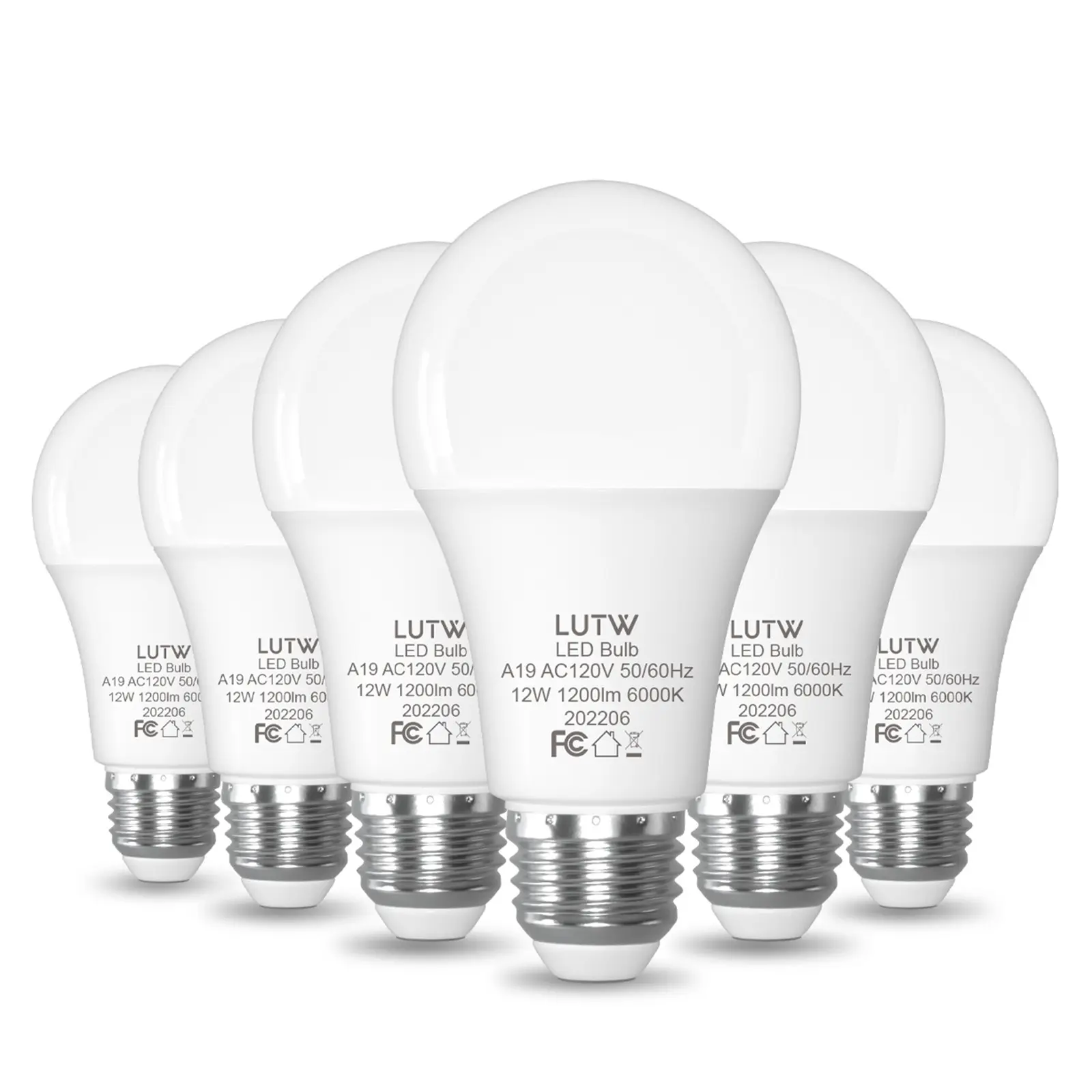 LED Light Bulb,A19 12W Light bulbs,120V E26 Medium Base,Energy Efficient,6 Pack