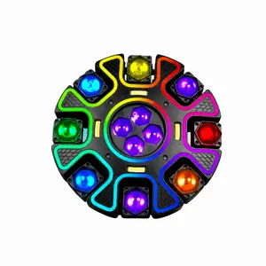 XDV 240W RGBW Rotating Beam Light, Colorful Gaming Room Party Light with Laser, Strobe, Sound Active Mode and Remote Control for Bedroom, Game Room and Home Bar