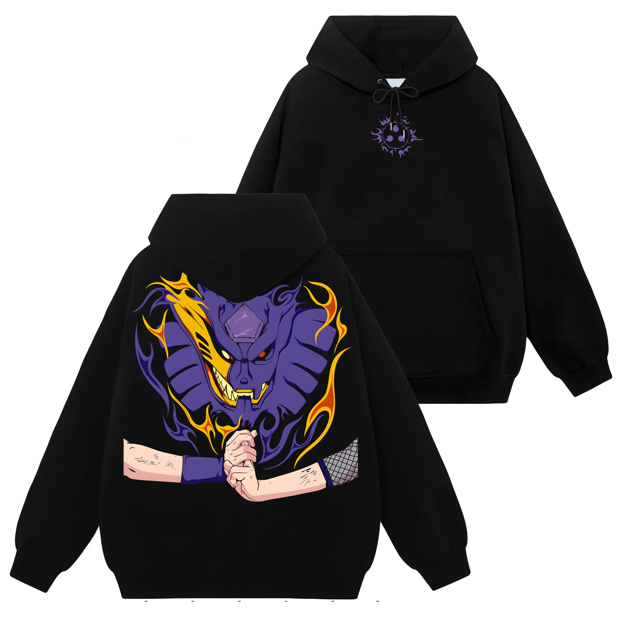 [Shinobi Shop] Limited Sasuke Susano x Naruto Kurama - Naruto Shippuden #193 Hoodie T-Shirt Sweatshirt, Retro Vintage Unisex Graphic 90s Cotton, Gift For Wibu, Anime Manga Y2K Streetwear Fabric Womenswear