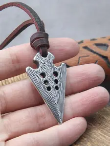 Viking Style Vintage Spear Pendant Necklace, Adjustable Fashion Statement Necklace, Unisex Party Accessory, Gift for All Occasions