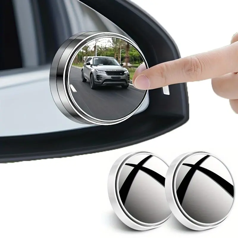 Car Rearview Mirror, 2 Counts 360 Degree Adjustable Blind Spot Mirror, Wide Angle Mirror, Car Exterior Accessories for Car Safety, Car Side Mirror, Rearviewmirror