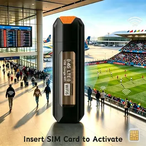【SummerWins】JOYTUTUS 2026 4G LTE WiFi Router 150Mbps USB Modem Unlocked Portable Car WiFi Adapter for Desktop PC Notebook TV Black Wireless Dongle Device【Requires a separately purchased data‑only SIM card】