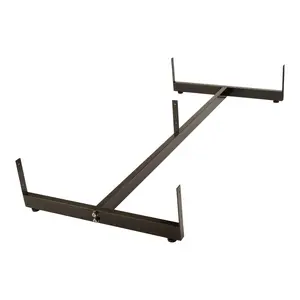 212 MAIN BLK-G48 Gondola Base for Grid Panels, Black Gridwall Display Rack, Metal Display Shelf for Textiles & Soft Furnishings Organization, Gridwall Display Racks