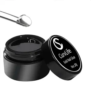 Curvlife Soft Gel Solid Nail Glue-15g for Press On Nails, Upgrade 3 in 1 Soft Gel Full Cover Nail Tips For Strengthen UV Light Cured