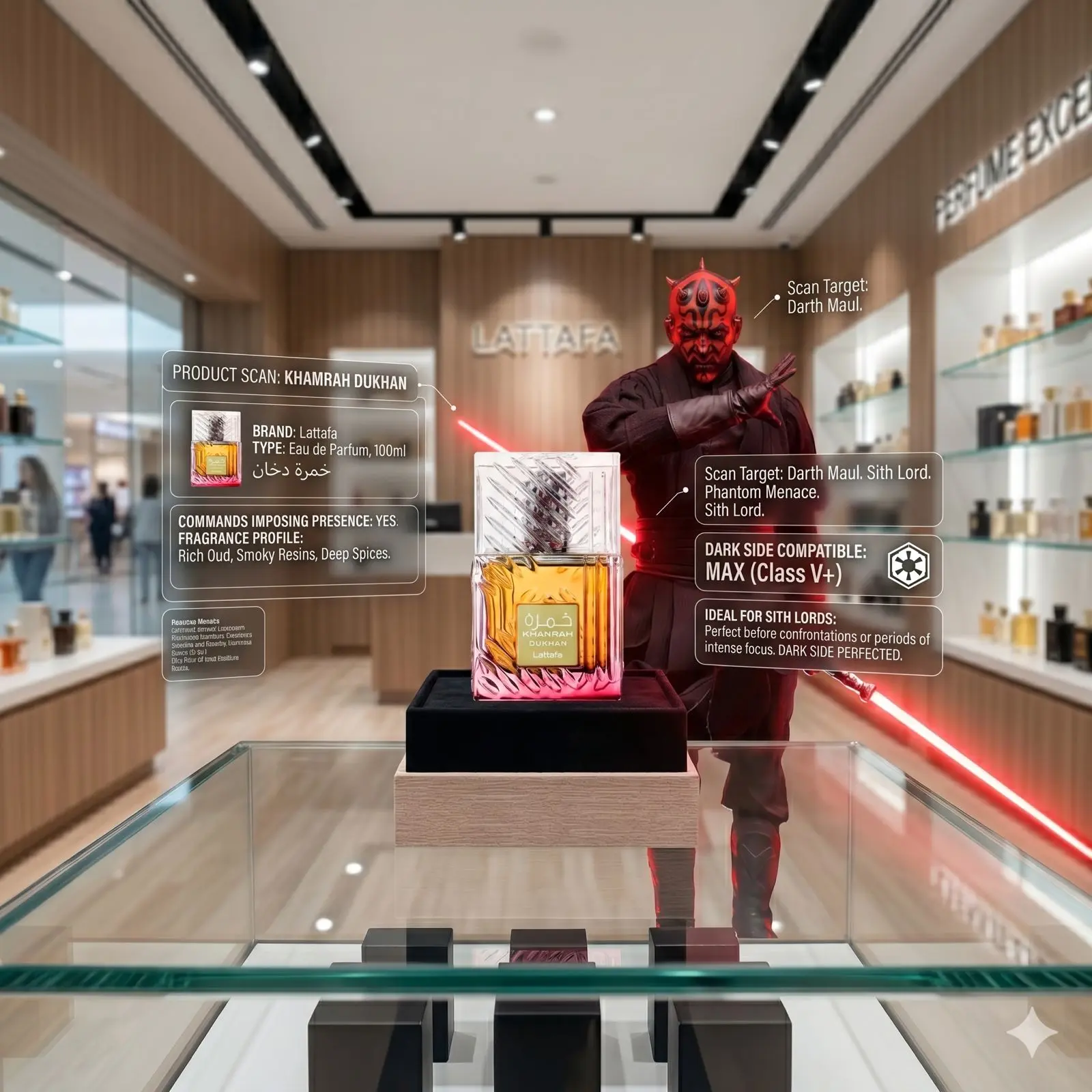 Darth Maul Fragrance | Lattafa | Kamrah | Dukhan | Men's Fragrance | 100 ML | Eau De Parfum | Spices - Pimento & Mandarin