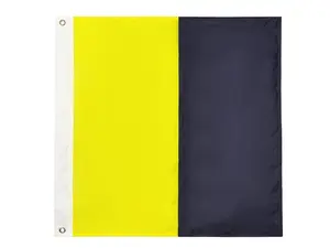 Handcrafted Model Ships Flag-24-K 24 in. Authentic Letter K Nautical Alphabet Navy Code Outdoor Use Signal Flag