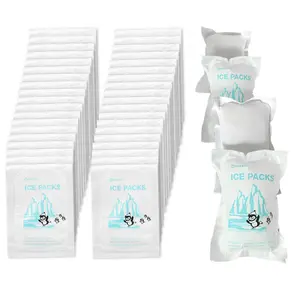 WORLD-BIO Dry Ice for Shipping Frozen Food & Travel - 96 Packs 4.7" x 3.3", Long Lasting Cold Packs for Cooler, Bulk Reusable Pack