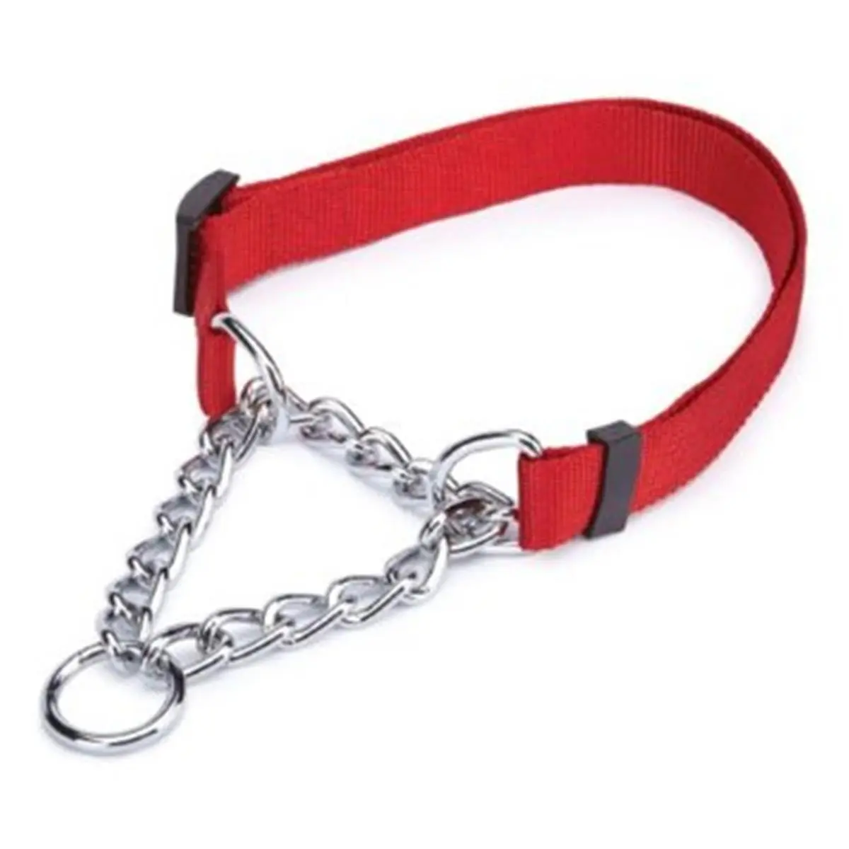 Guardian Martingale Dog Collar - 3/4 in. Width, 16-24 in. Adjustable Fit, Red, Limited Closure, Leash Compatible, Hangtag for Retail Display, Collars