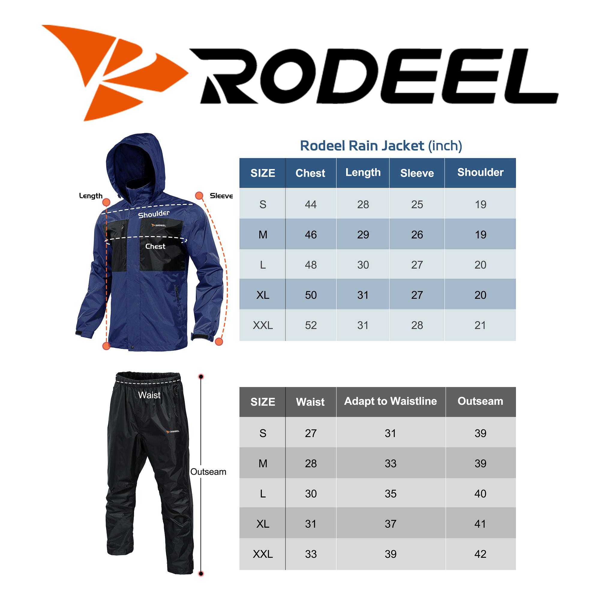 RODEEL 702 Waterproof Jacket and Pants Set Men Lightweight Breathable Full Zip Adjustable Hooded Rain Coat Durable Rain Suit Weatherproof Rainwear Windbreaker For Outdoor Hiking Camping Fishing Boating Construction Landscaping, Holiday Gift RODEEL 702 Waterproof Jacket and Pants Set Men Lightweight Breathable Full Zip Adjustable Hooded Rain Coat Durable Rain Suit Weatherproof Rainwear Windbreaker For Outdoor Hiking Camping Fishing Boating Construction Landscaping, Holiday Gift